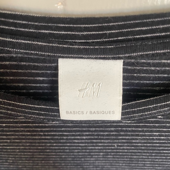 H&M Black White Striped Sheath Mini Dress Bodycon Grunge Punk Summer Y2K Cute - Picture 6 of 8